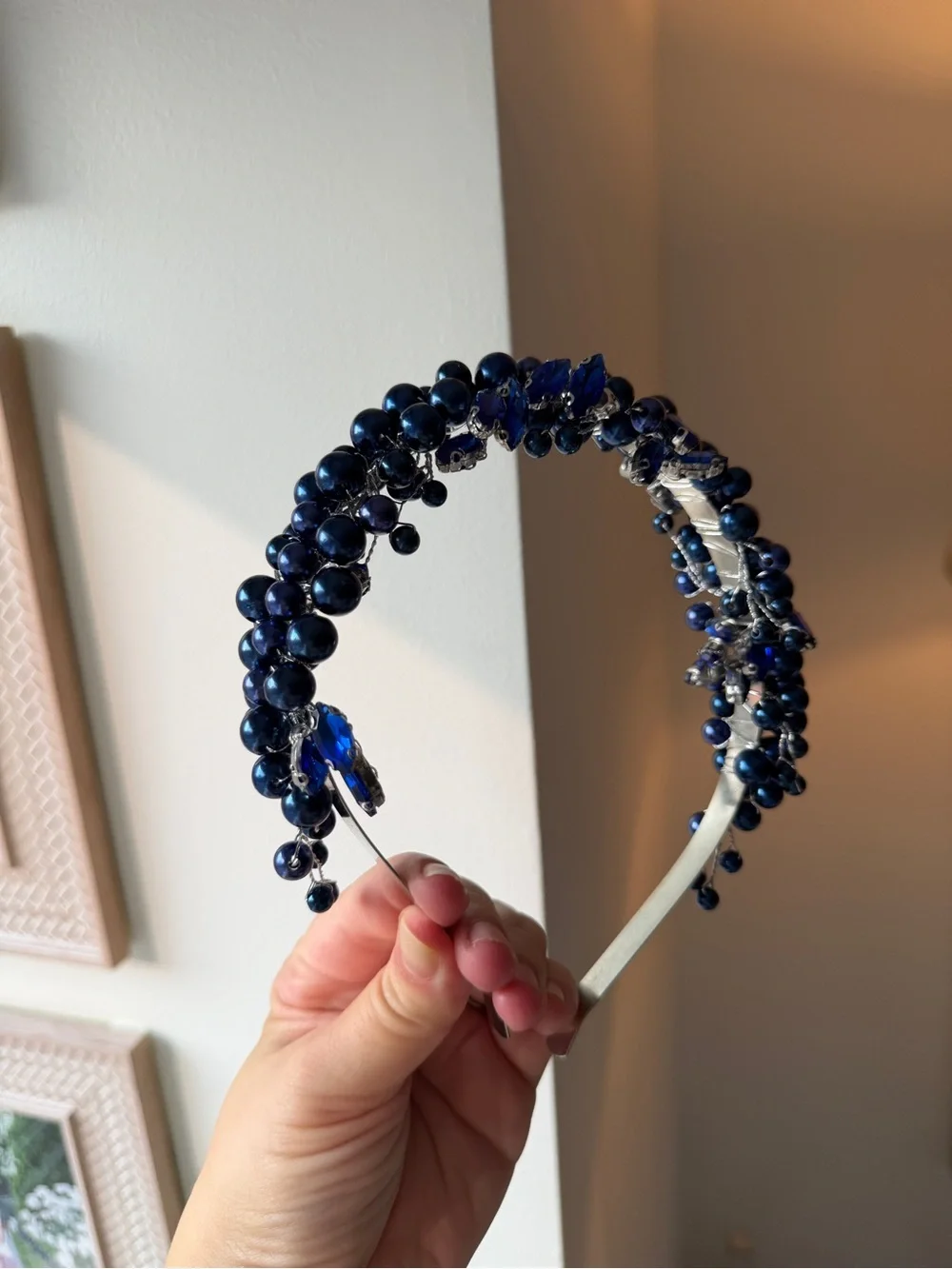Royal Blue Pearl Headband